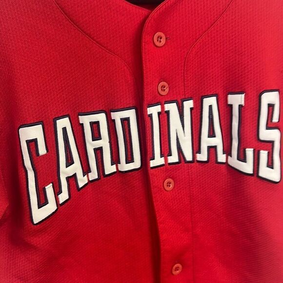 Men's Vintage 90s Starter Red St‎ Louis Cardinals Front Buttons Jersey Size M - Picture 3 of 7